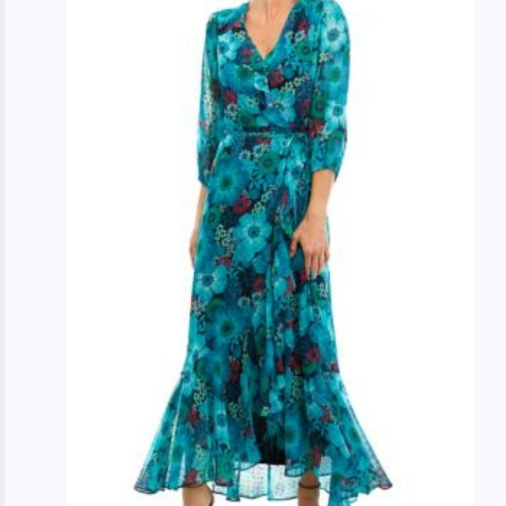Floral Blue Maxi Dress